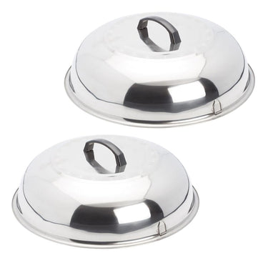 EVO Stainless Steel Cooking Covers - Set of 2 Sizes - 12-0116-AC